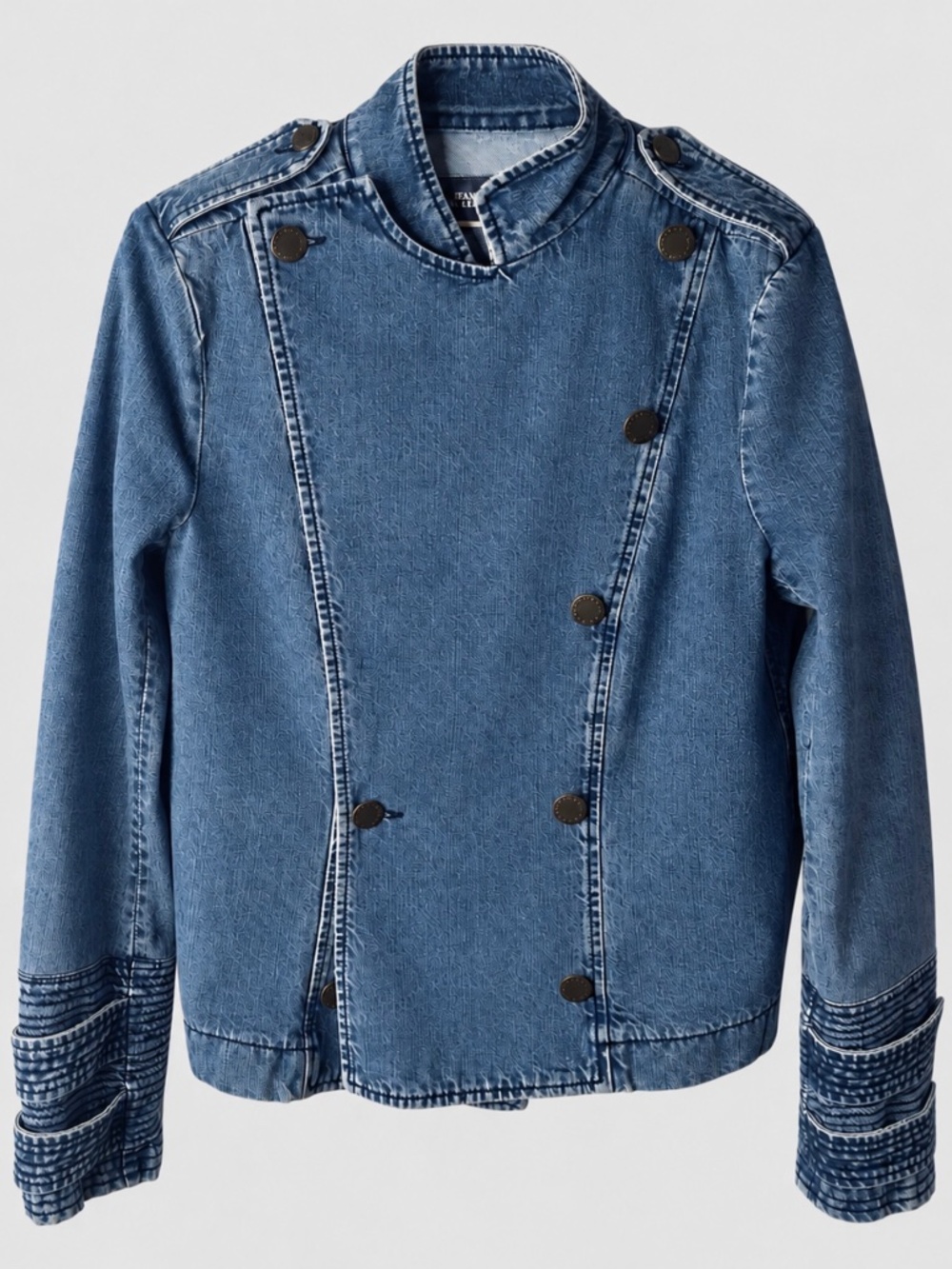 Jean’s Paul Gaultier 2000s Archive Asymmetric Military Denim Jacket IT 44